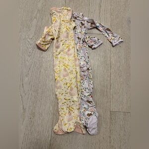 Magnetic Me dog Print and pear print Footie